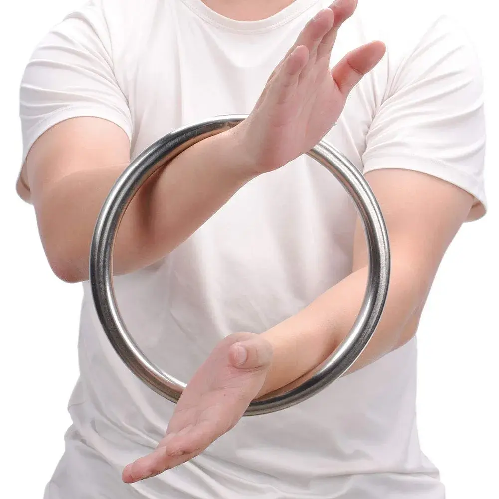 HYOUT Wing Chun Stainless Ring Yewen Sau Sticky Hand Strength Training Tsun Siu Lum Kung Fu Self Defense Gun 21 cm (8.27 inch) - view 2