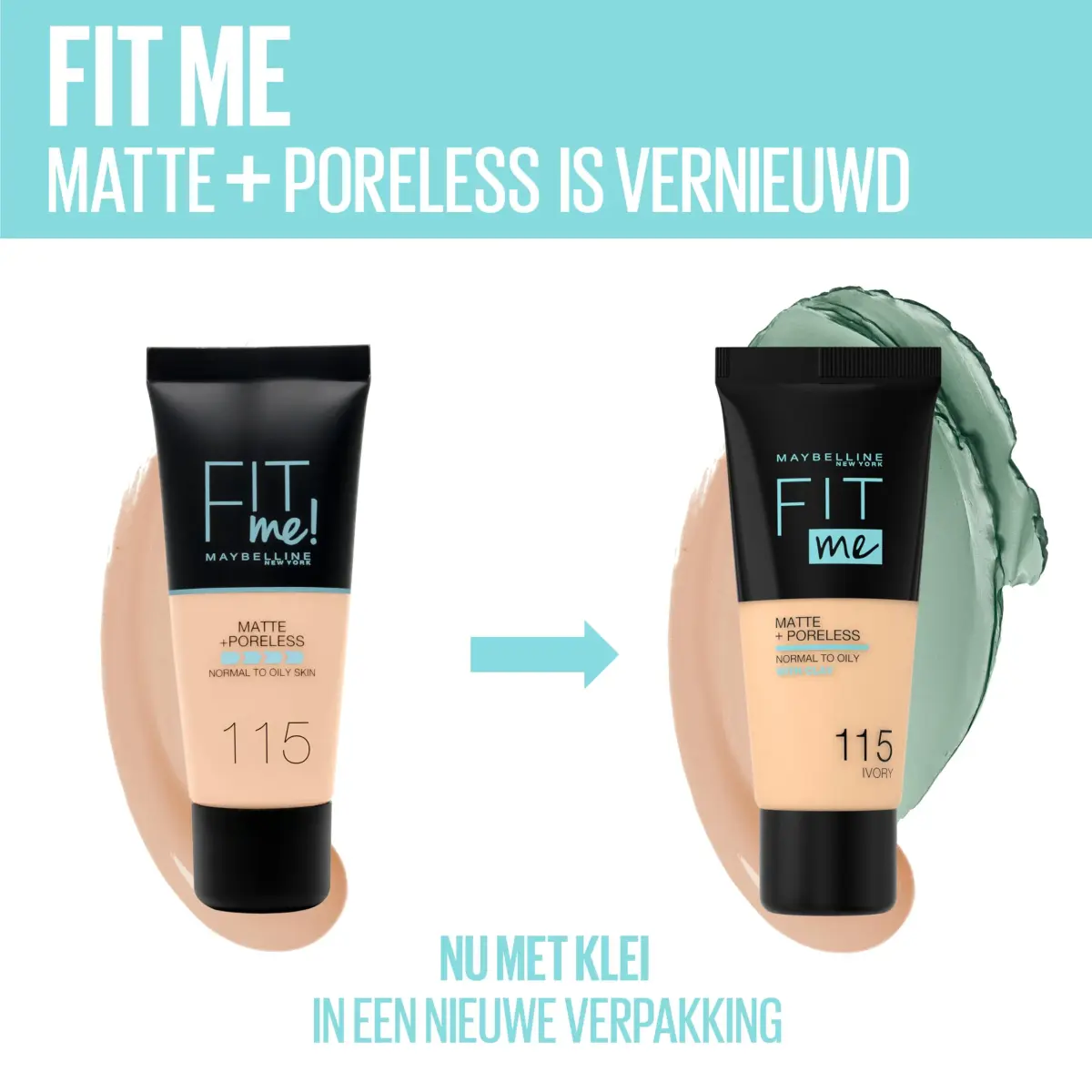 Maybelline Fit Me Matte + Poreless Foundation, 122 Creamy Beige, 30ml | Oil-Free, Pore Minimizing - view 2