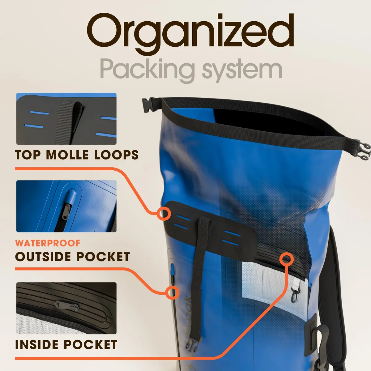 Earth Pak Waterproof Dry Bag Backpack 35L | Kayaking, Boating & Fishing Gear - view 5