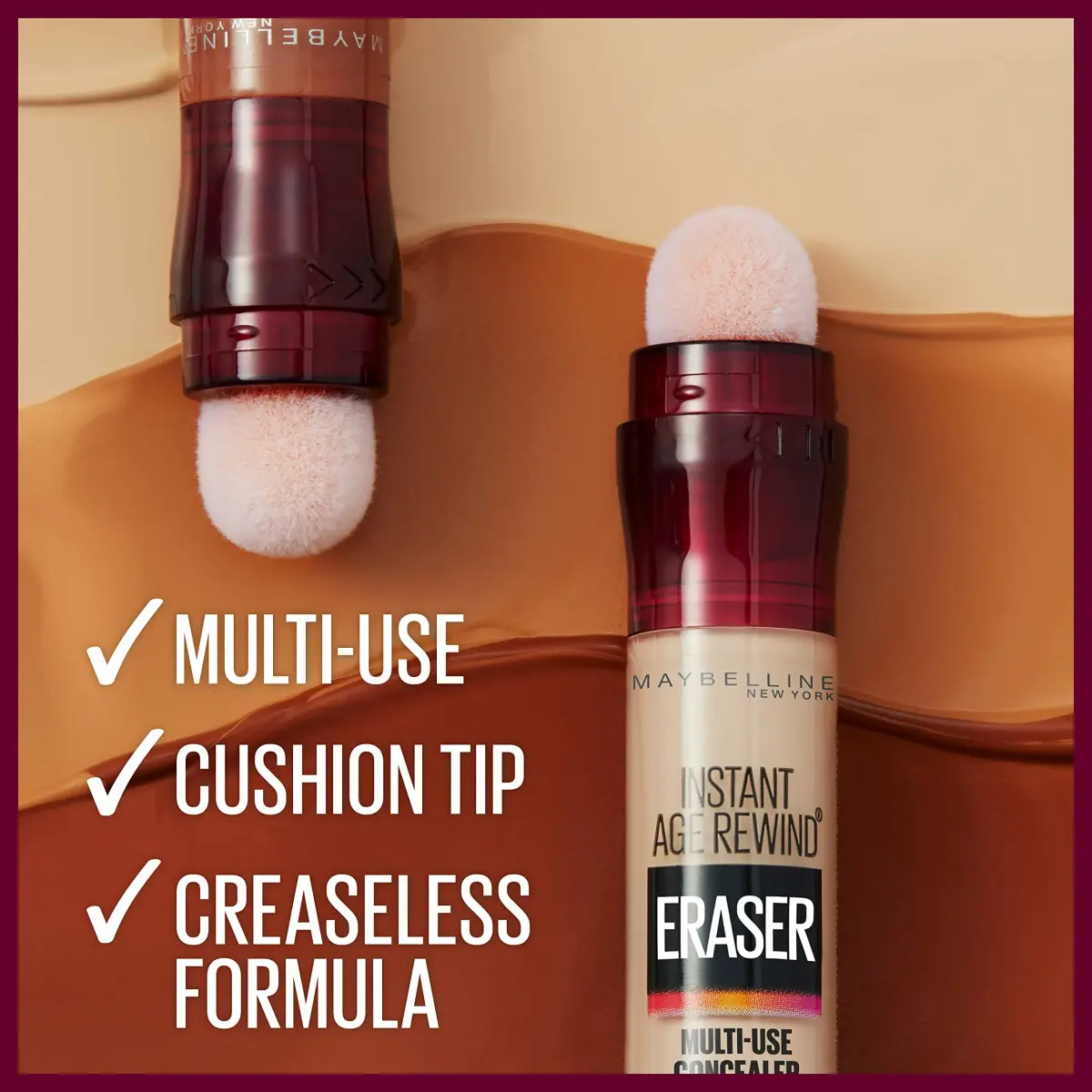 Maybelline Instant Age Rewind Eraser Foundation SPF 20, Light, 0.2 Fl Oz (2 Count) - Blurs Fine Lines - view 4