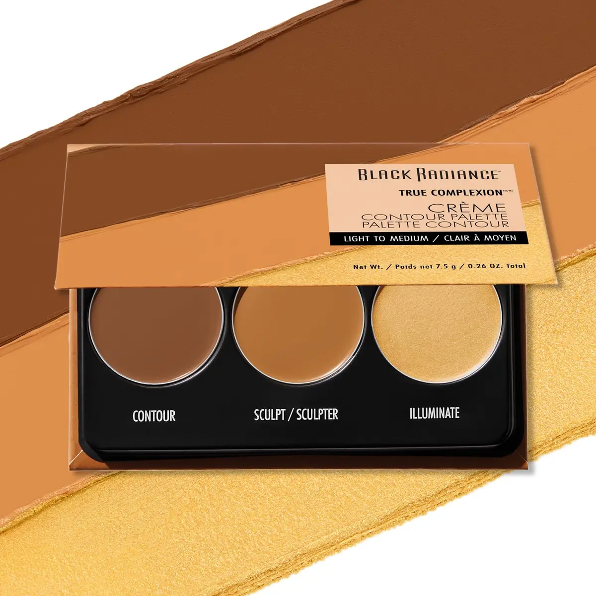 Black Radiance True Complexion Crème Contour Palette Light to Medium | Defines, Sculpts, Highlights - main product image