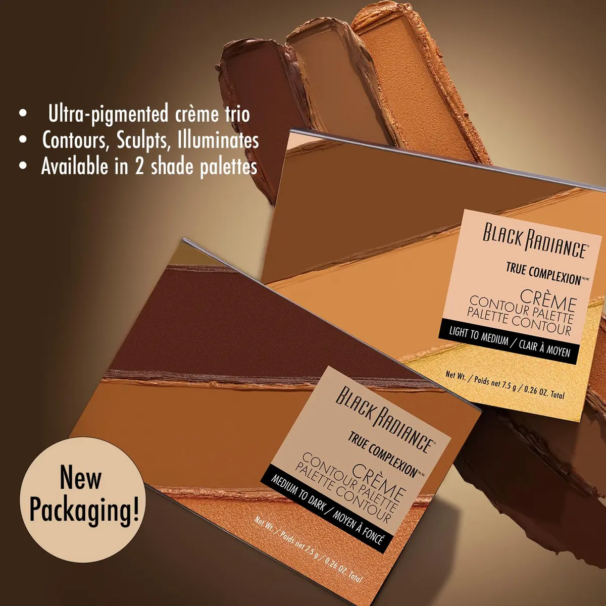 Black Radiance True Complexion Crème Contour Palette Light to Medium | Defines, Sculpts, Highlights - view 2