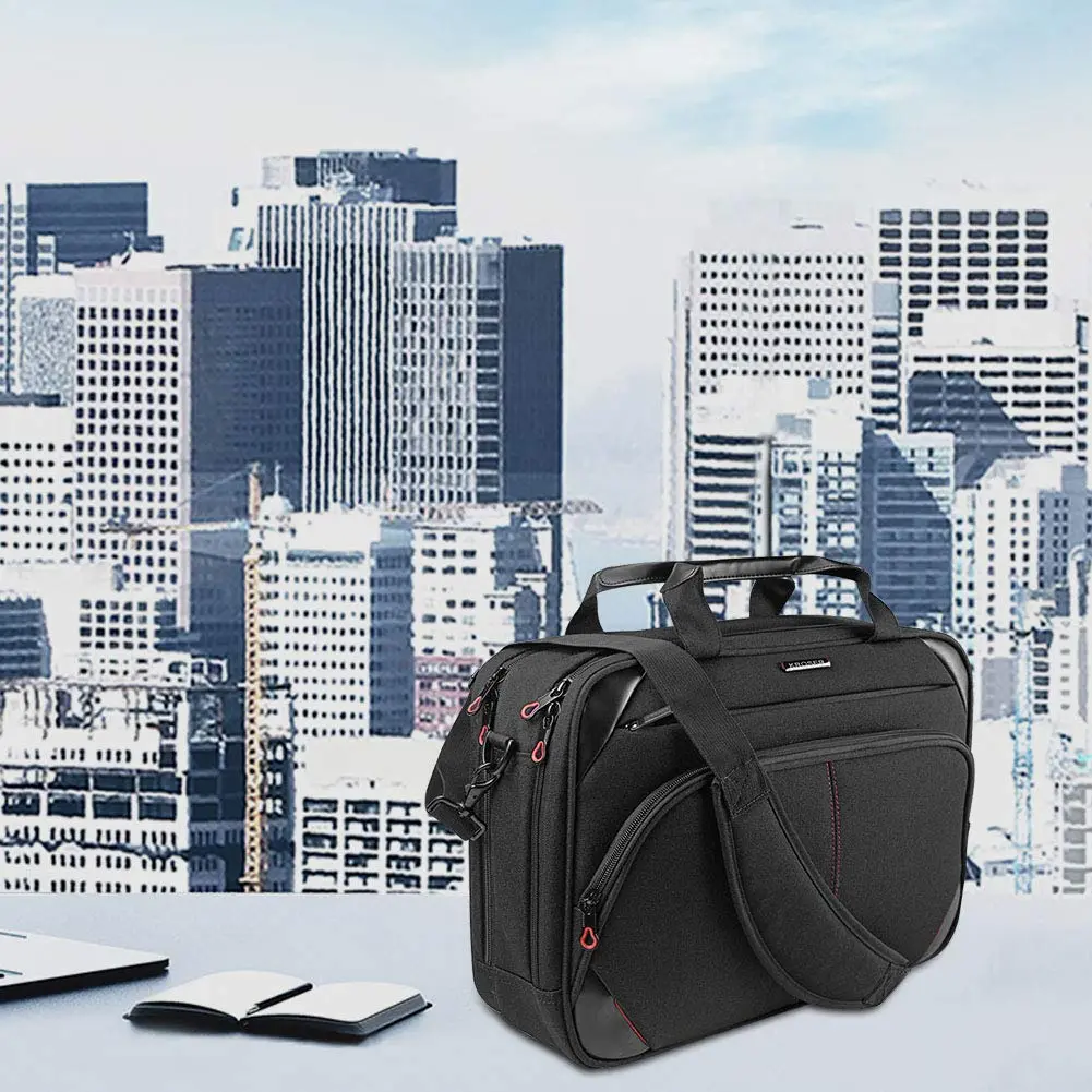 KROSER 15.6 Inch Laptop Briefcase Computer Bag Water-Resistant & Durable | TSA-Friendly, Luggage Strap - view 3