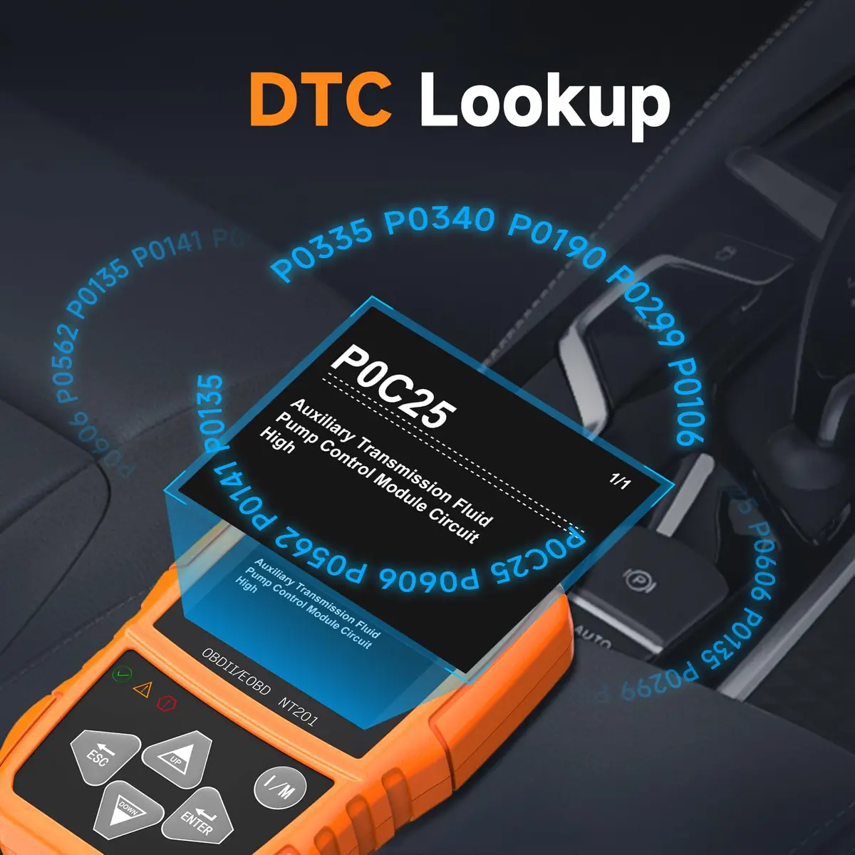 FOXWELL NT201 OBD2 Scanner Engine Code Reader for Cars and Trucks | Reads & Clears Check Engine Light, Live Data, Emissions Readiness - view 6