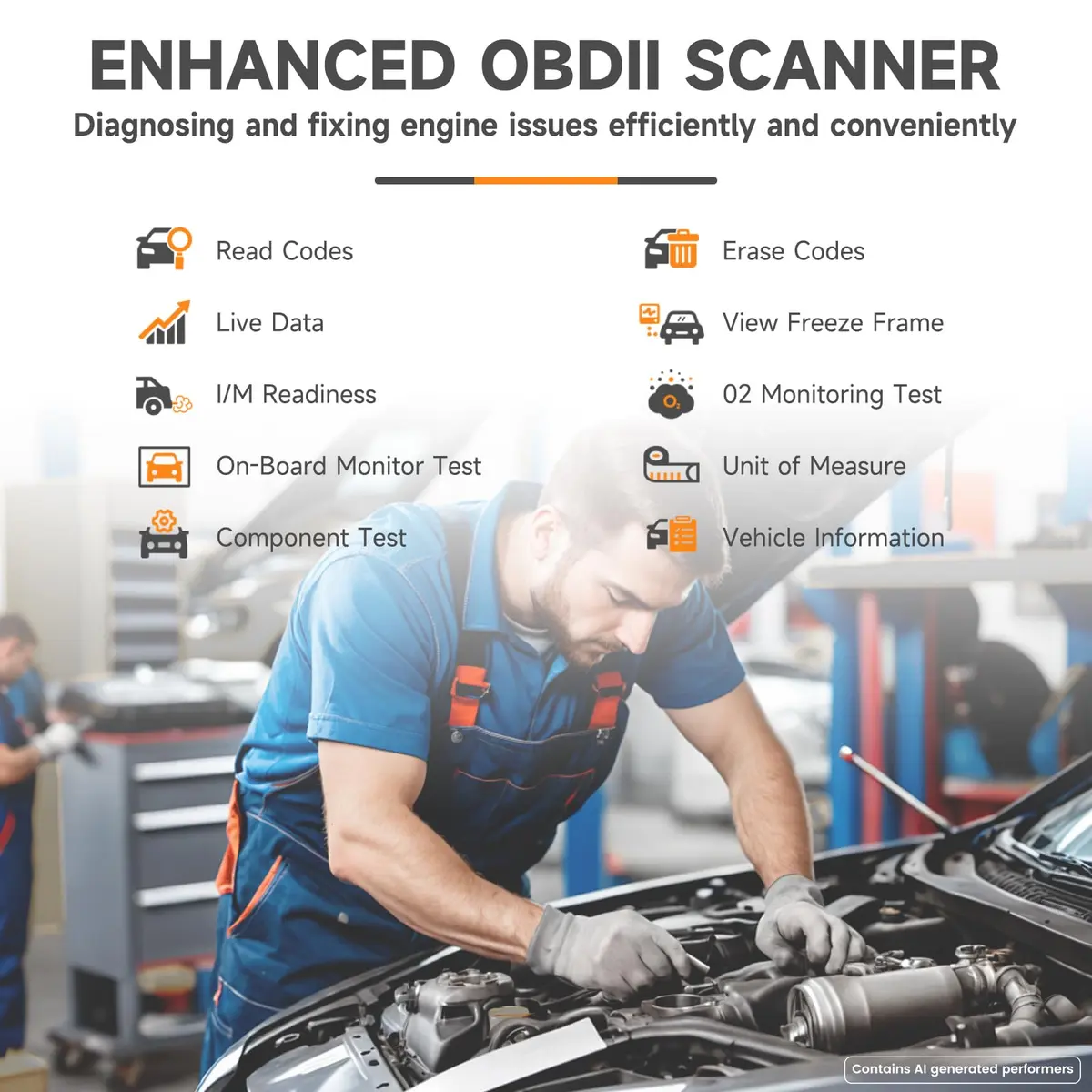 FOXWELL NT201 OBD2 Scanner Engine Code Reader for Cars and Trucks | Reads & Clears Check Engine Light, Live Data, Emissions Readiness - view 7