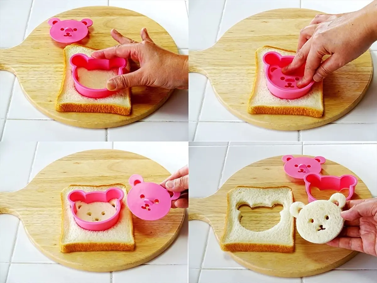 KOKUBO Cute Bear Bento Lunch Sandwich & Cookie Cutter | BPA Free, Made in Japan, 3" Bear Shape - view 2