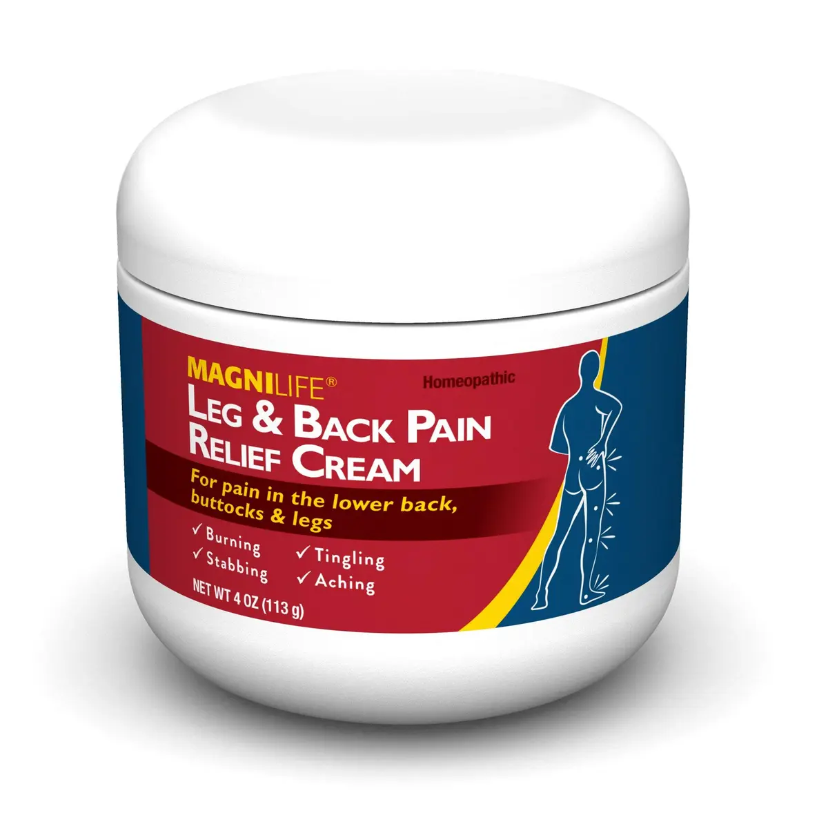 MagniLife Leg & Back Pain Relief Cream 4 oz | Fast Absorbing, No Residue, Mild Scent - view 6