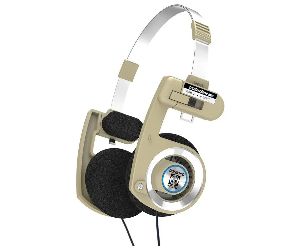 Koss Porta Pro Limited Edition On-Ear Headphones Rhythm Beige | Legendary Sound & Design with Inline Mic - view 2