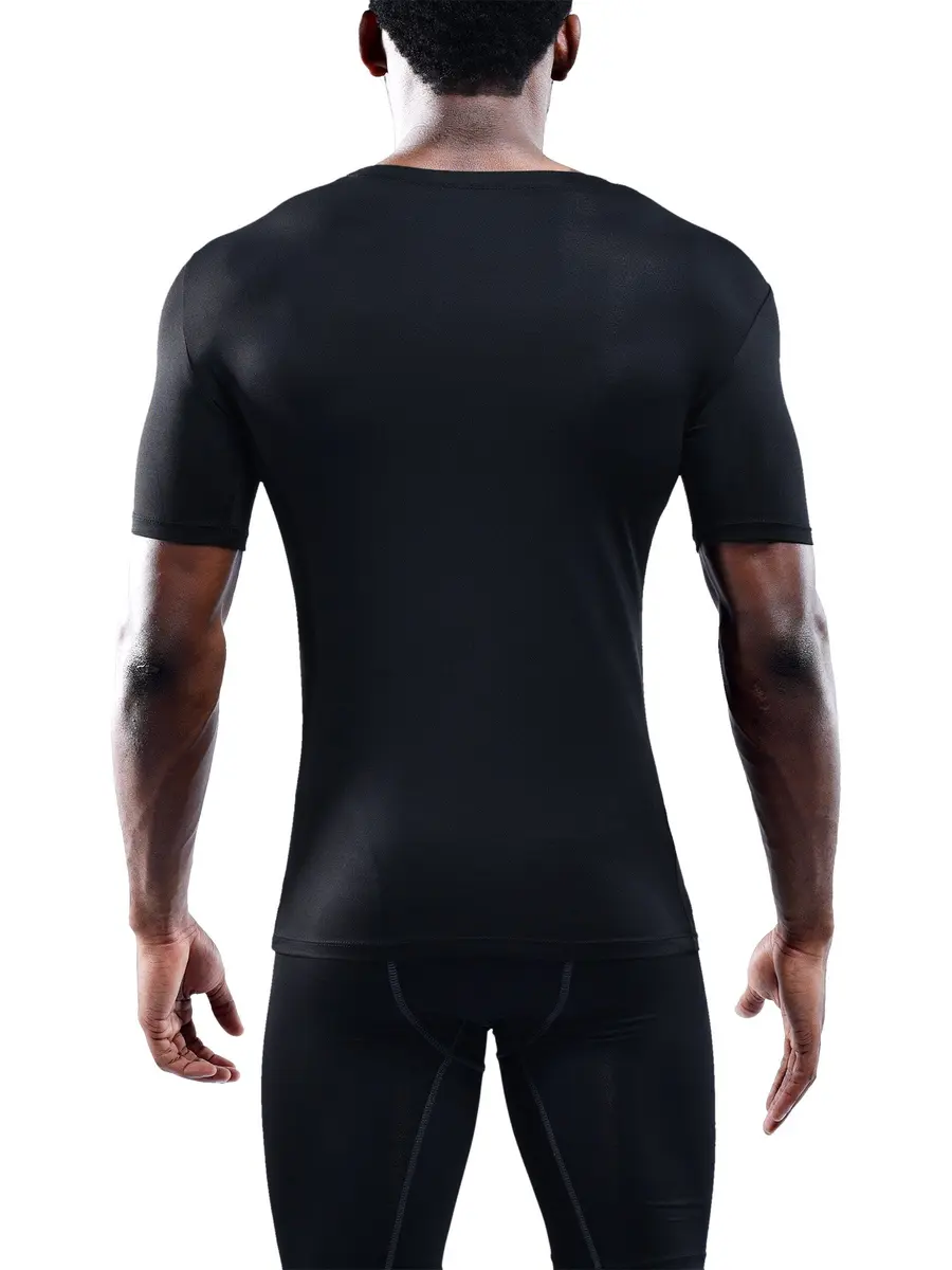 NELEUS Men's 3 Pack Workout Athletic Compression Shirts | Flat Seams, Lightweight Polyester, Crew Neck, Large - view 6