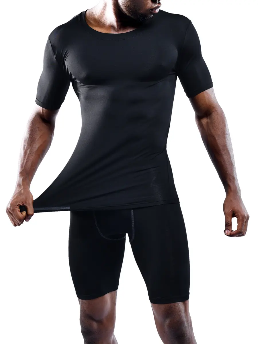 NELEUS Men's 3 Pack Workout Athletic Compression Shirts | Flat Seams, Lightweight Polyester, Crew Neck, Large - view 7