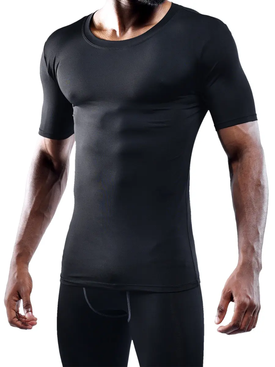 NELEUS Men's 3 Pack Workout Athletic Compression Shirts | Flat Seams, Lightweight Polyester, Crew Neck, Large - view 2