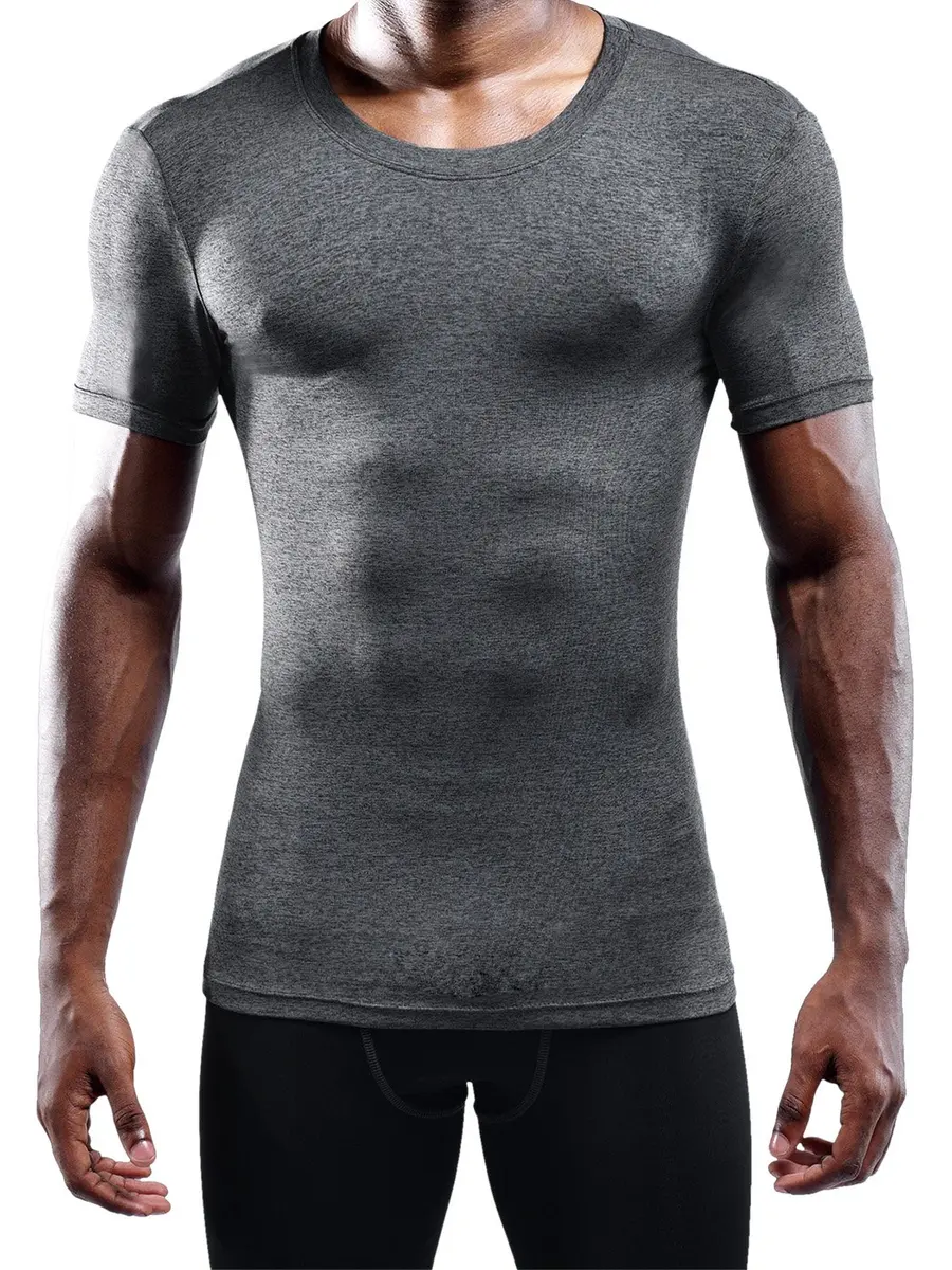 NELEUS Men's 3 Pack Workout Athletic Compression Shirts | Flat Seams, Lightweight Polyester, Crew Neck, Large - view 3