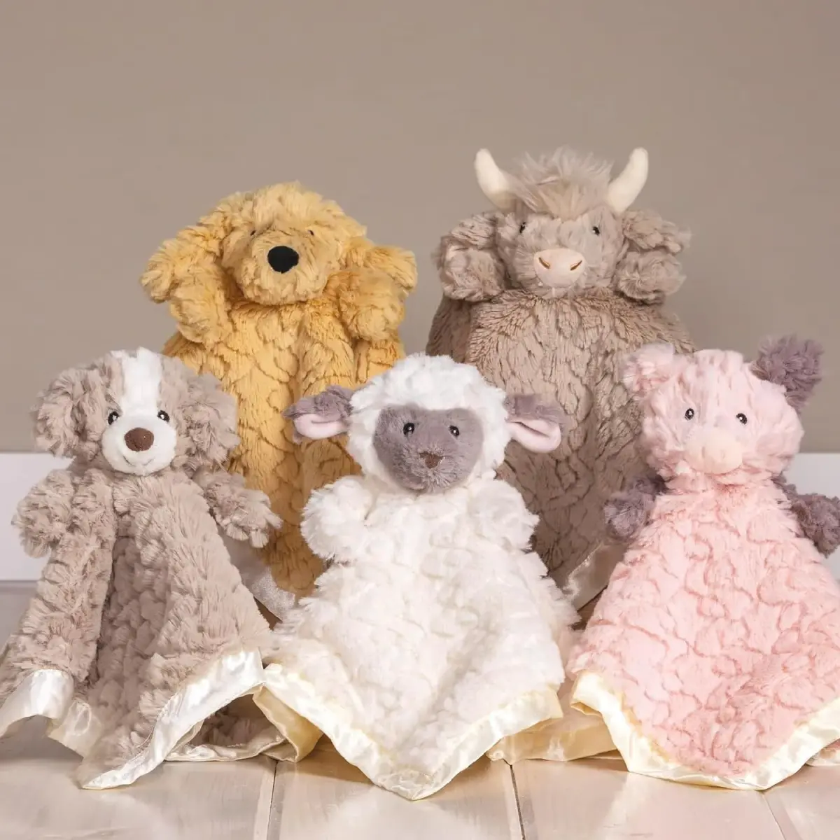 Mary Meyer Putty Nursery Lamb Character Blanket 33cm (13") | Soft Toy Lovey with Satin Lining - view 5