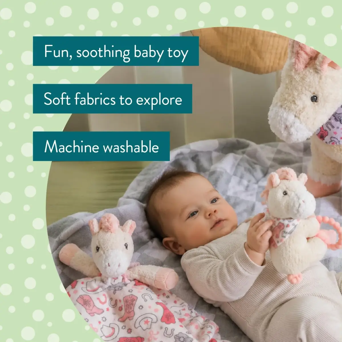 Mary Meyer Putty Nursery Lamb Character Blanket 33cm (13") | Soft Toy Lovey with Satin Lining - view 9