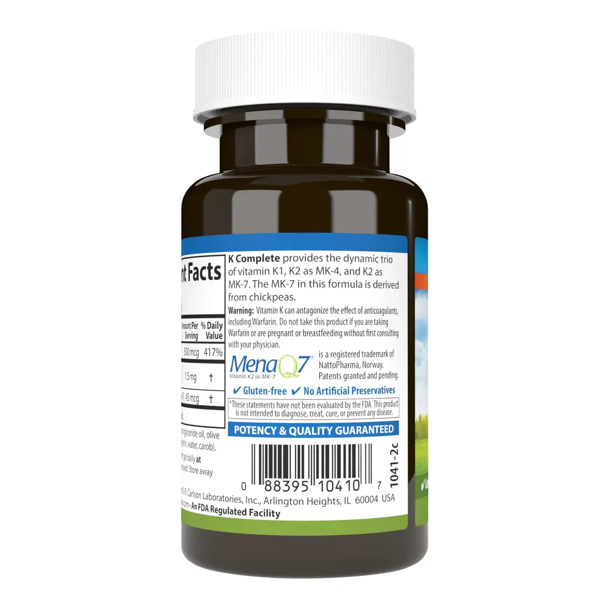 Carlson K Complete Vitamin K-1 & K2 45 Softgels | Supports Bone & Heart Health - view 3