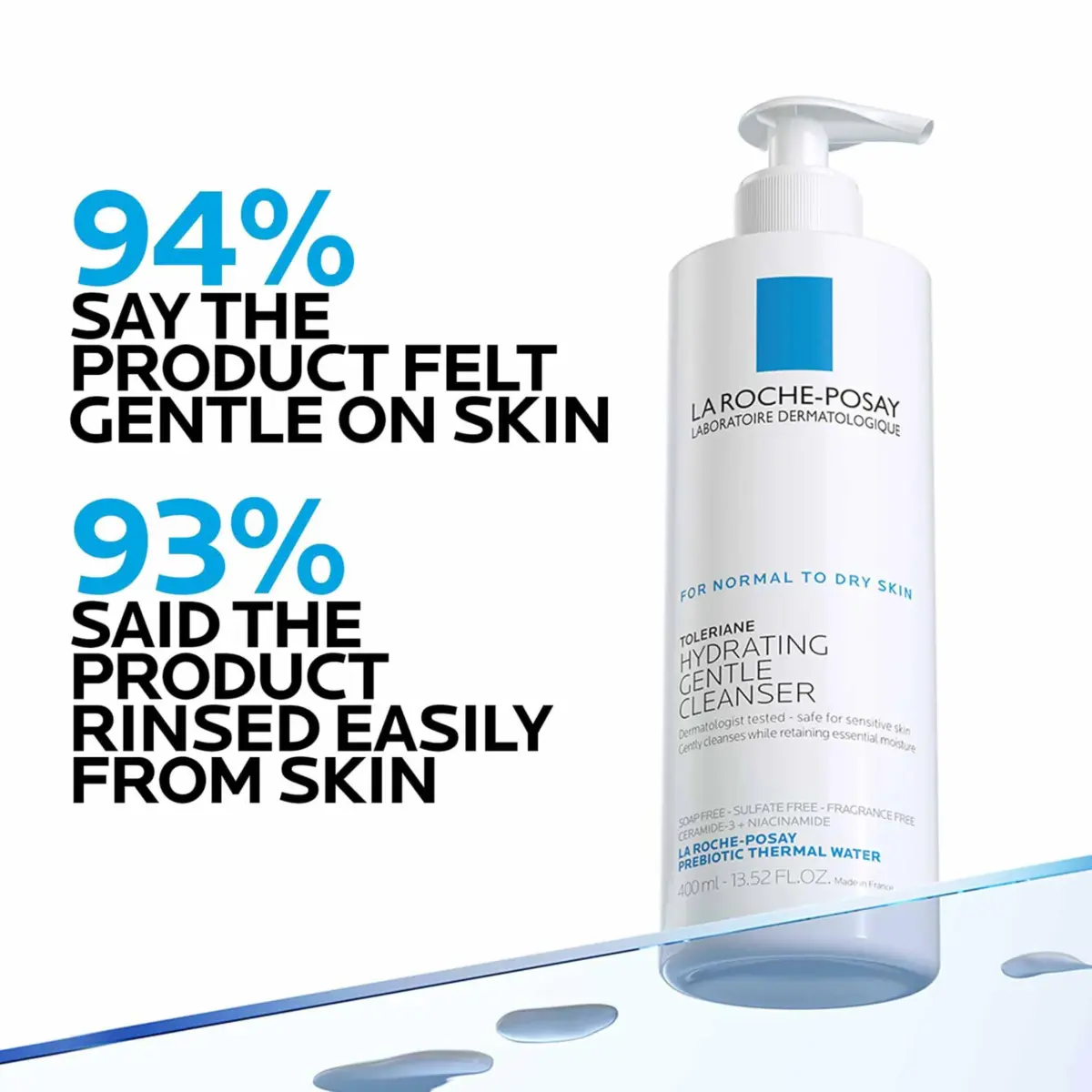 La Roche-Posay Toleriane Hydrating Gentle Face Cleanser (400ml) | Daily Facial Cleanser for Sensitive Skin - view 4