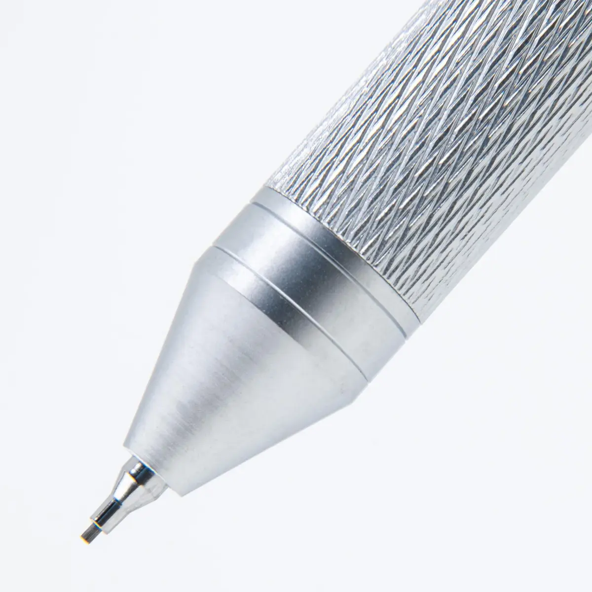 Monteverde Quadro 4-in-1 Multifunction Pen - Silver Finish - 13.5cm (5.3in) | Solid Brass Barrel with Knurled Grip - view 8
