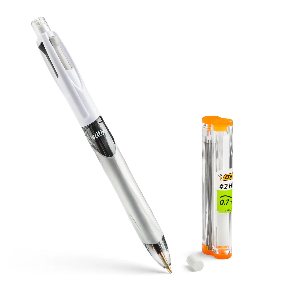 BIC 4-Color 3+1 Retractable Ballpoint Pen & Pencil 0.7mm | Smooth Ink Flow Writing Instrument - view 2