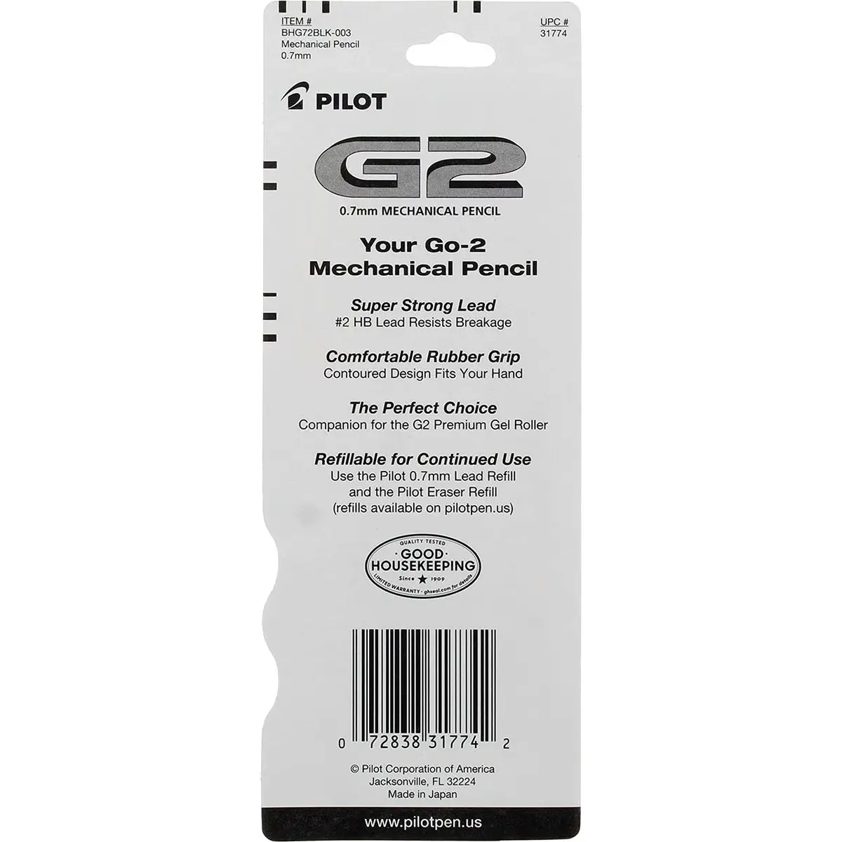 Pilot G2 Mechanical Pencil 0.7mm | Refillable, HB Lead, Japan Made - view 4