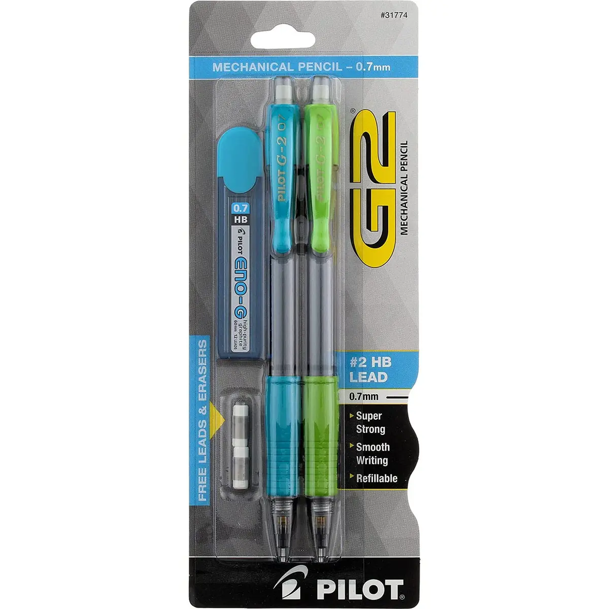 Pilot G2 Mechanical Pencil 0.7mm | Refillable, HB Lead, Japan Made - view 3