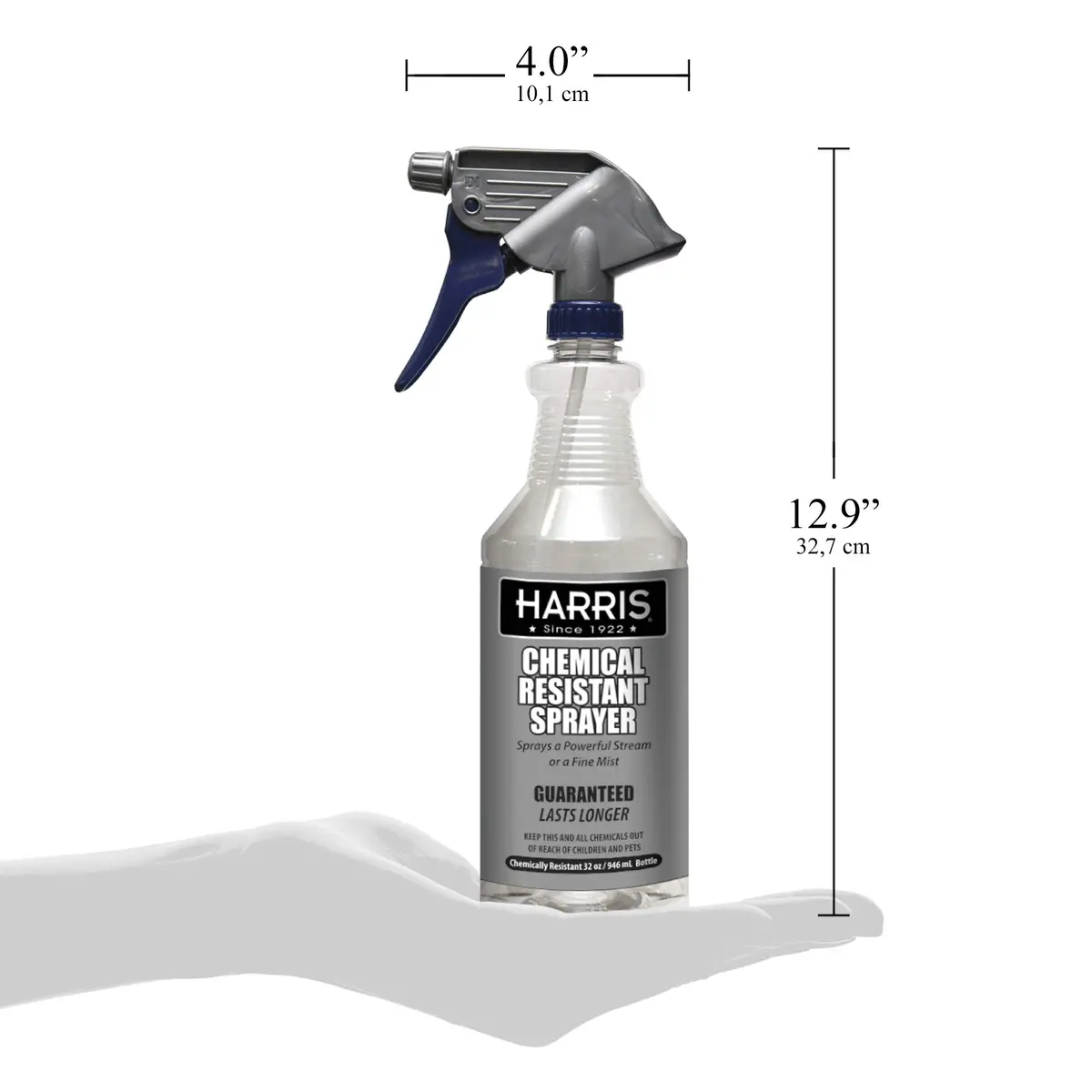 HARRIS Chemically Resistant Spray Bottle 32oz | Heavy Duty Lab & Scientific Use - view 7