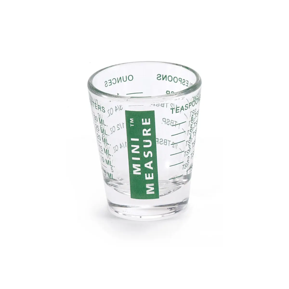 Kolder Mini Measure Heavy Glass, 20-Incremental Measurements | Precise Dry & Liquid Measuring Shot Glass - main product image