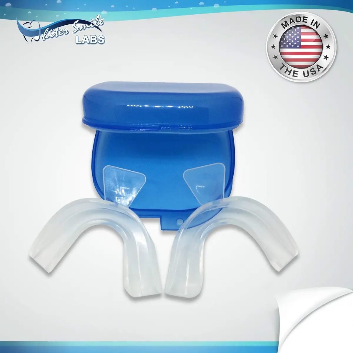 Whiter Smile Labs Thin Teeth Whitening Trays BPA Free Moldable Mouth Trays (4 Trays + Case) | Custom Fit for Home Use - view 2