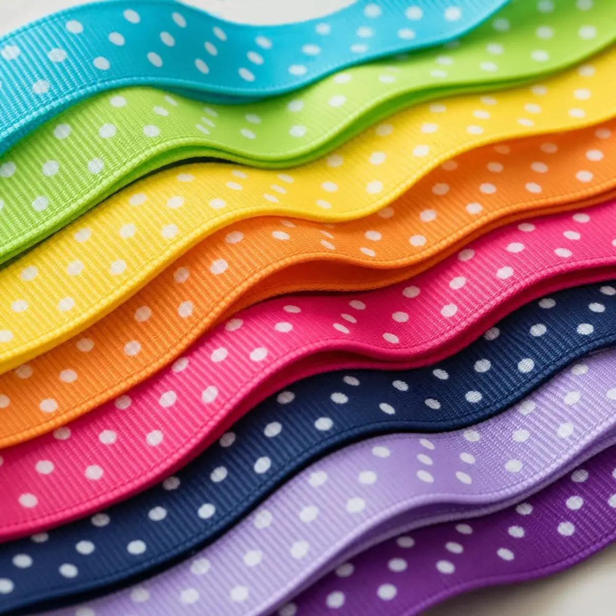 QingHan Polka Dot Grosgrain Ribbon 3/8" (9.5mm) | 40 Yards Assorted Colors for Crafts & Gifts - view 4
