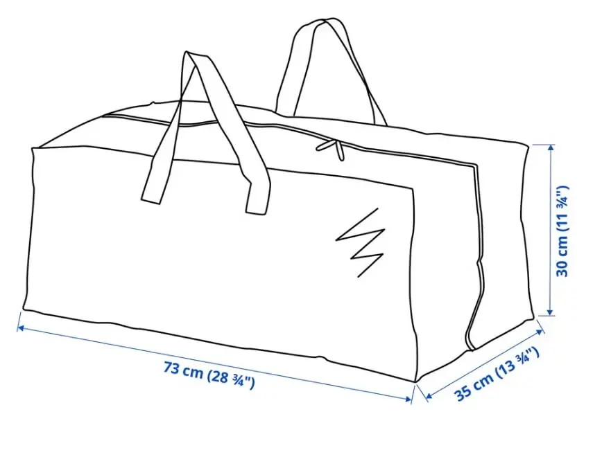 IKEA Frakta Storage Bag Extra Large 8 Pack | Durable polypropylene, Blue, Space Saver Bags - view 2