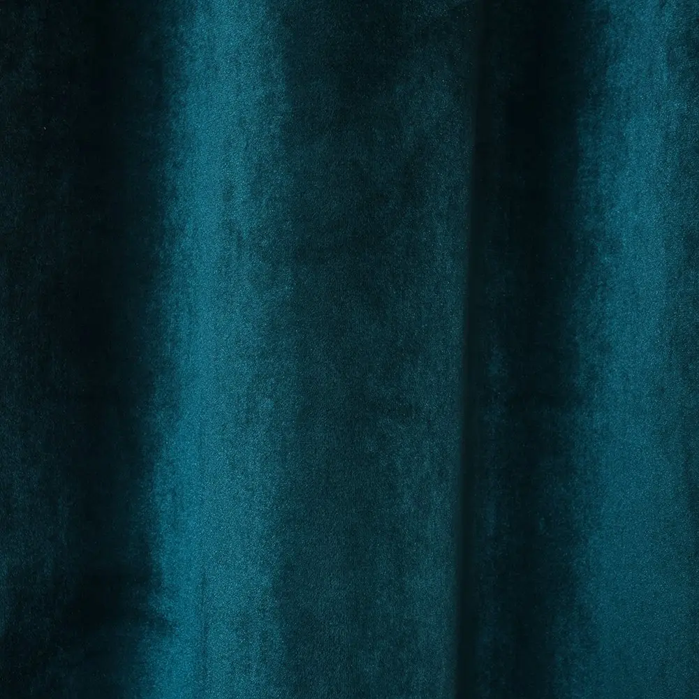 Cherry Home Dark Green Velvet Blackout Curtain Panel 52x108 inches | Energy Efficient Grommet Drapes for Bedroom - view 5