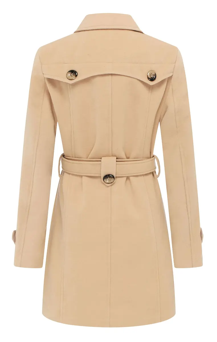 wantdo Women’s Double Breasted Pea Coat Khaki S | Windproof & Stylish Winter Coat - view 3