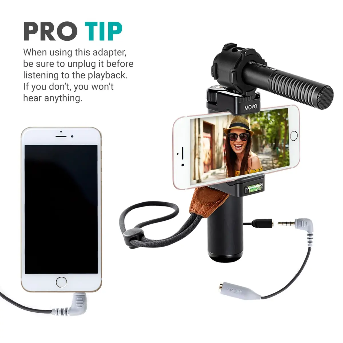 Movo MC3 3.5mm TRS to TRRS Adapter - Microphone for Smartphones & Tablets | High-Quality Audio - view 5