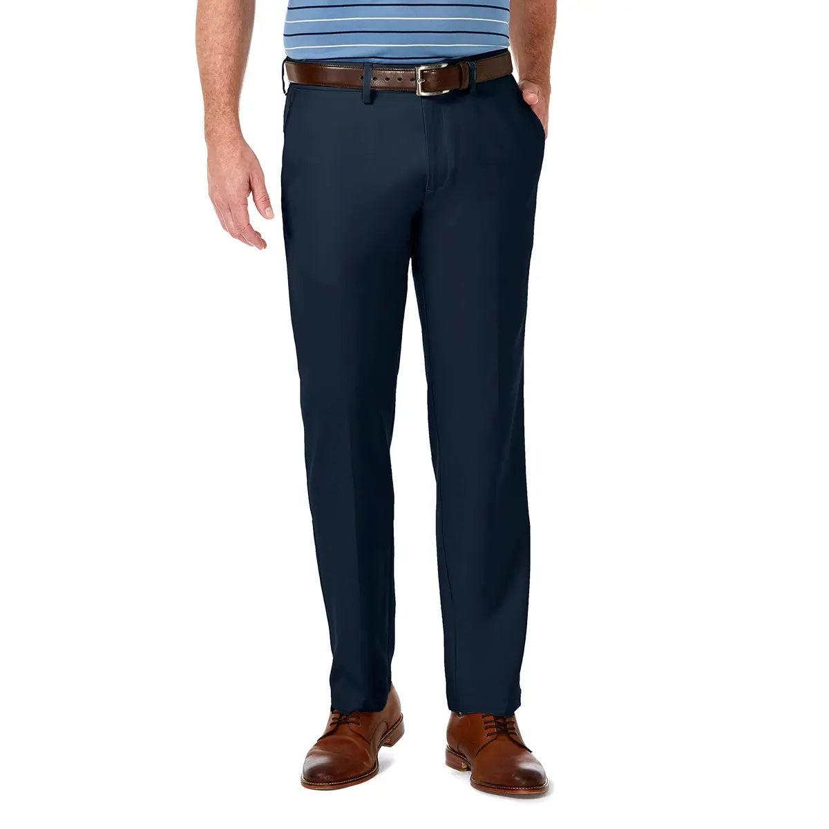 Haggar Men's Straight Fit Cool 18 Pro Golf Pant Navy | Moisture-Wicking, Performance Fit - main product image