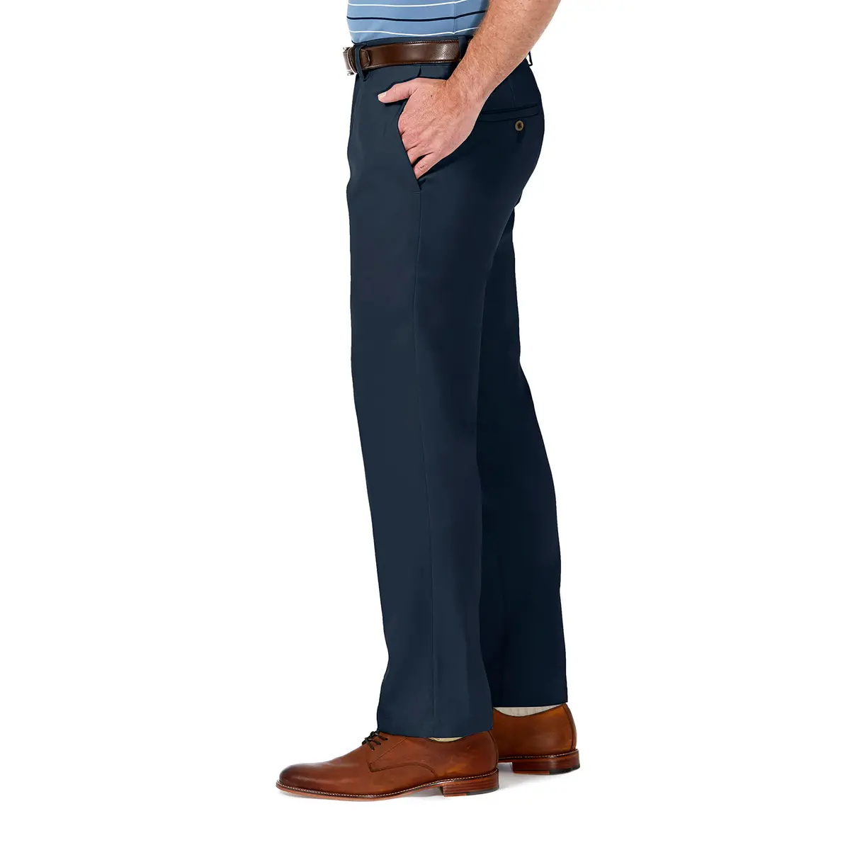 Haggar Men's Straight Fit Cool 18 Pro Golf Pant Navy | Moisture-Wicking, Performance Fit - view 2