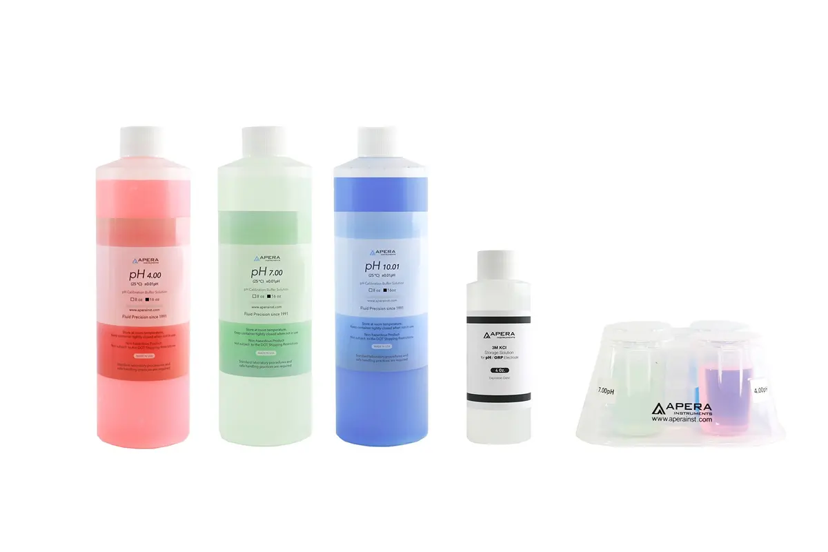 Apera Instruments AI1104 pH Calibration Buffer Solution Kit 4.54 L (16 oz x 3) | NIST Traceable Accuracy +/- 0.01 pH - main product image