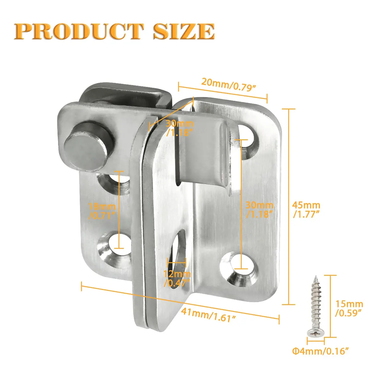 Alise Flip Latch Gate Latch, Small Size (SS) | Heavy Duty Stainless Steel for Sheds and Gates - view 2