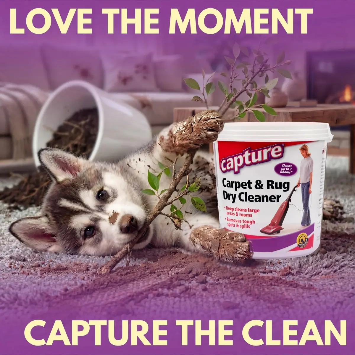 Capture Carpet & Rug Dry Cleaner Powder 1.13 kg (2.5 lb) | Absorbs Dirt, Spills & Odors - view 5