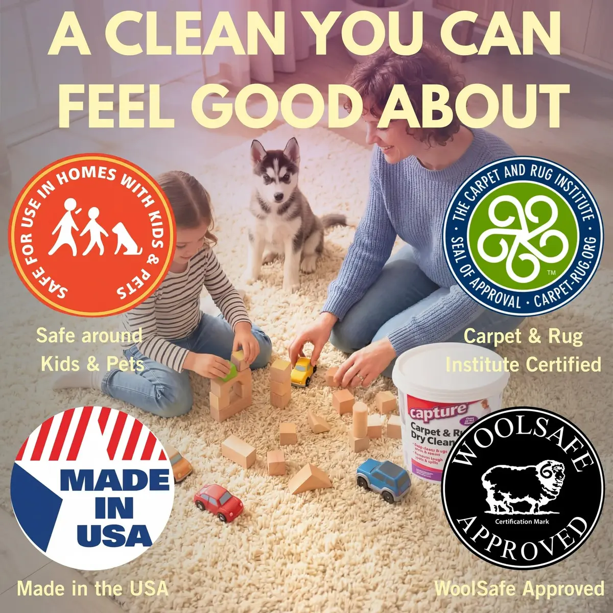 Capture Carpet & Rug Dry Cleaner Powder 1.13 kg (2.5 lb) | Absorbs Dirt, Spills & Odors - view 6