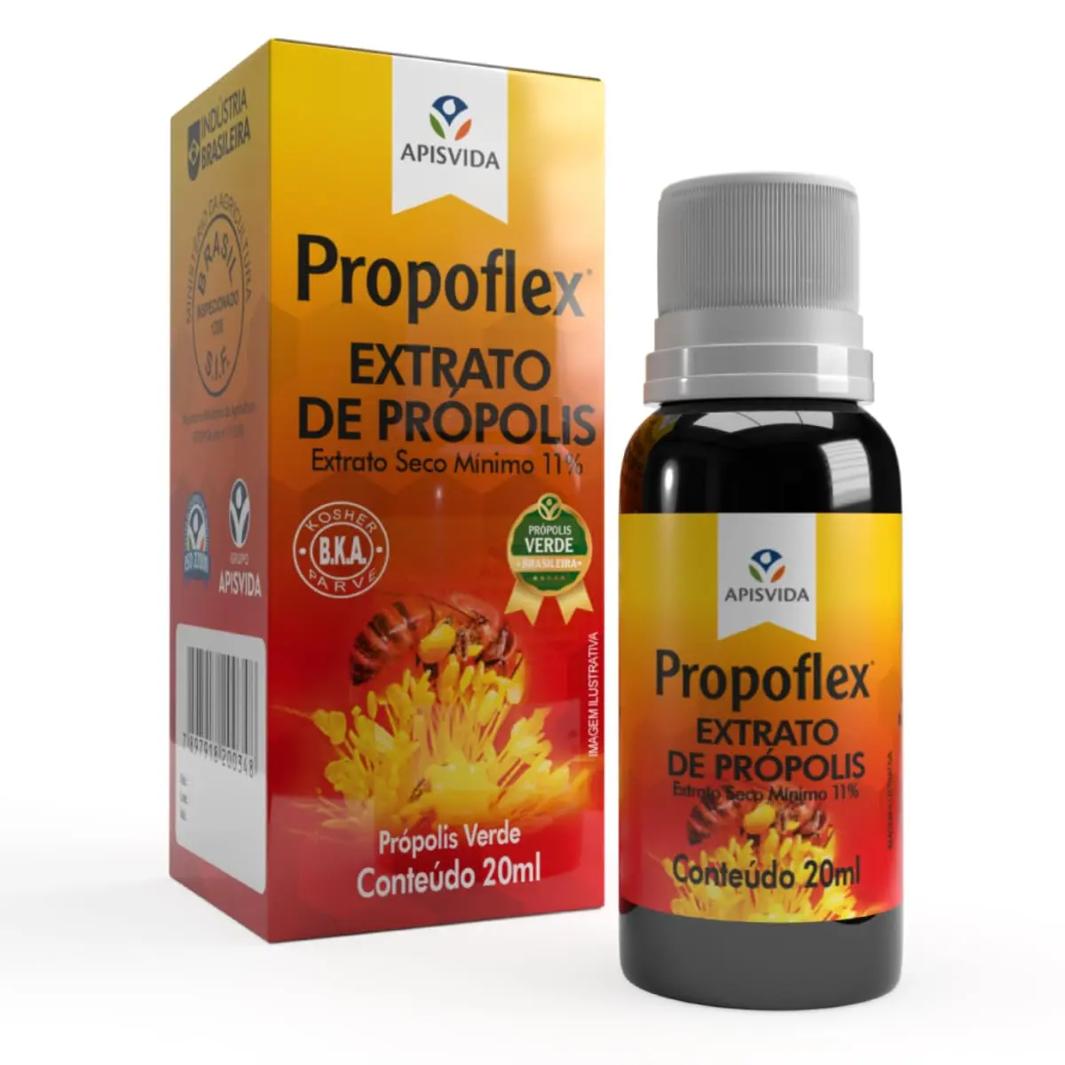 Beelife Brazilian Green Propolis Extract 20ml | 11% Dry Extract, Antioxidant & Kosher - main product image