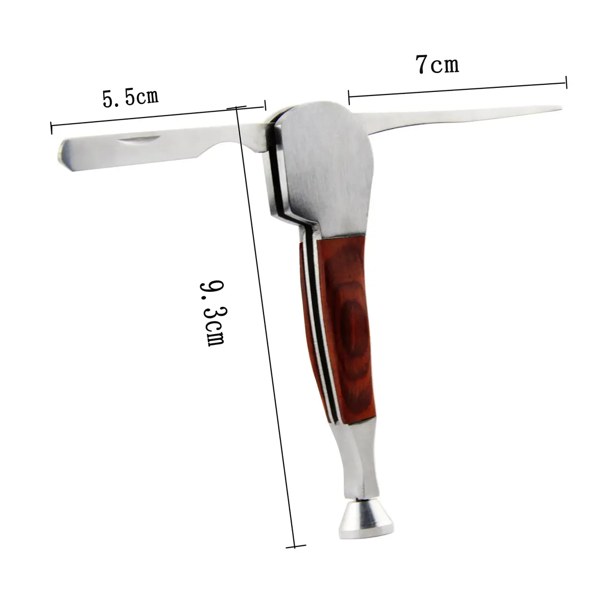 Milcraft 3-in-1 Tobacco Pipe Cleaner Tool Set with Rosewood Handle | Stainless Steel & Rosewood - view 3