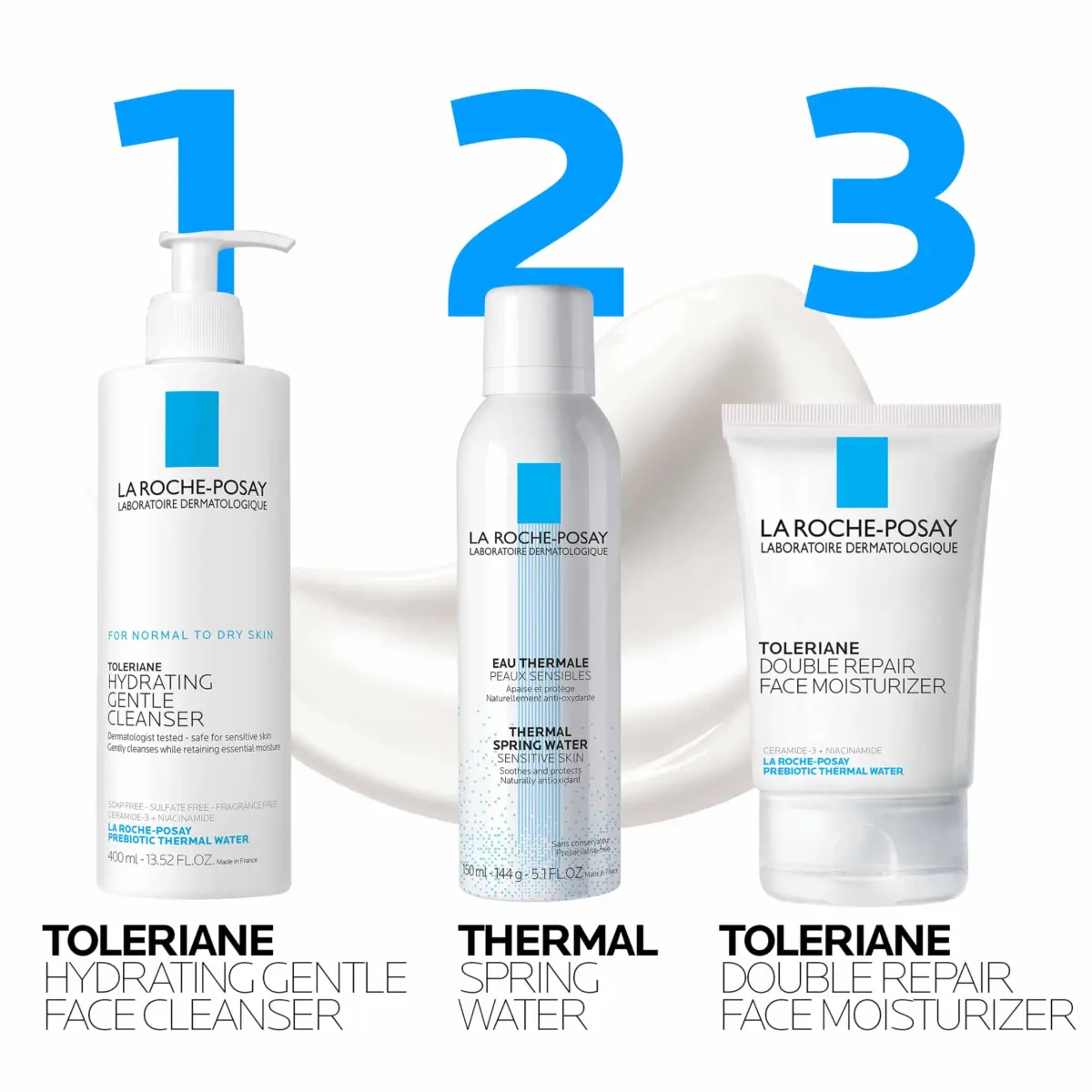 La Roche-Posay Toleriane Double Repair Face Moisturizer 95ml (3.38 Fl Oz) | Prebiotic Skincare for Sensitive Skin - view 7