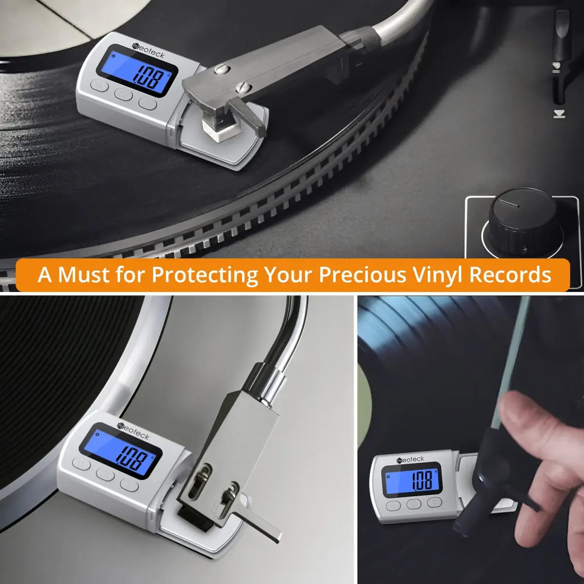 Neoteck Digital Turntable Stylus Force Gauge 0.01g/5.00g with Blue LCD | Essential for Vinyl Playback Accuracy - view 2