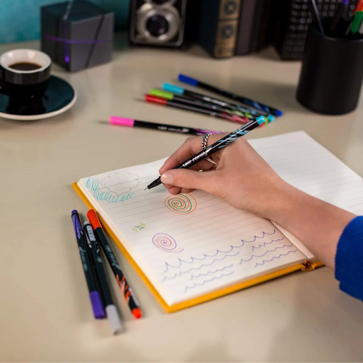BIC Fineliner Marker Pen Set (3) | Precise 0.4mm Fine Tip for Writing & Art - view 5