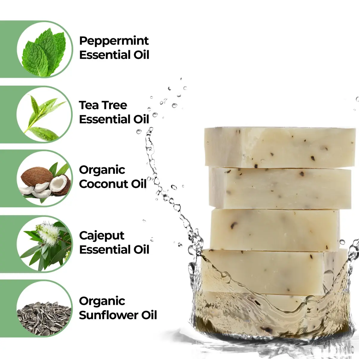 Gold BJJ Submission Soap - Tea Tree Oil Bar Soap for Jiu Jitsu, Wrestling, Grappling & MMA | Made in USA (5-Pack, 4 oz each) - view 3