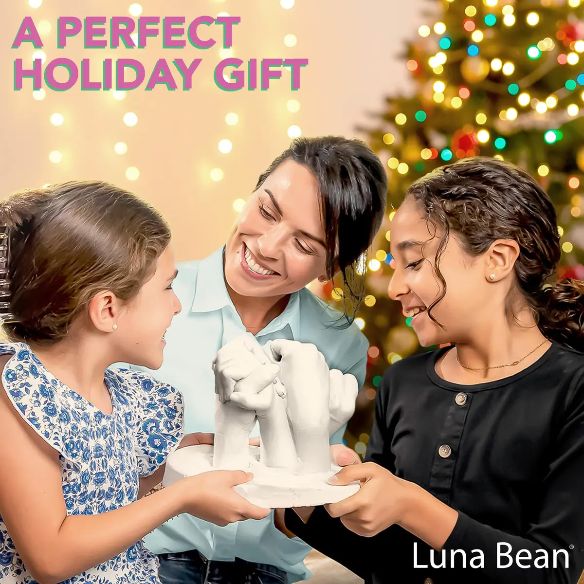 Luna Bean XL Hand Casting Kit for Family - Extra Large Mold, Up to 6 Hands | Family Keepsake - view 2