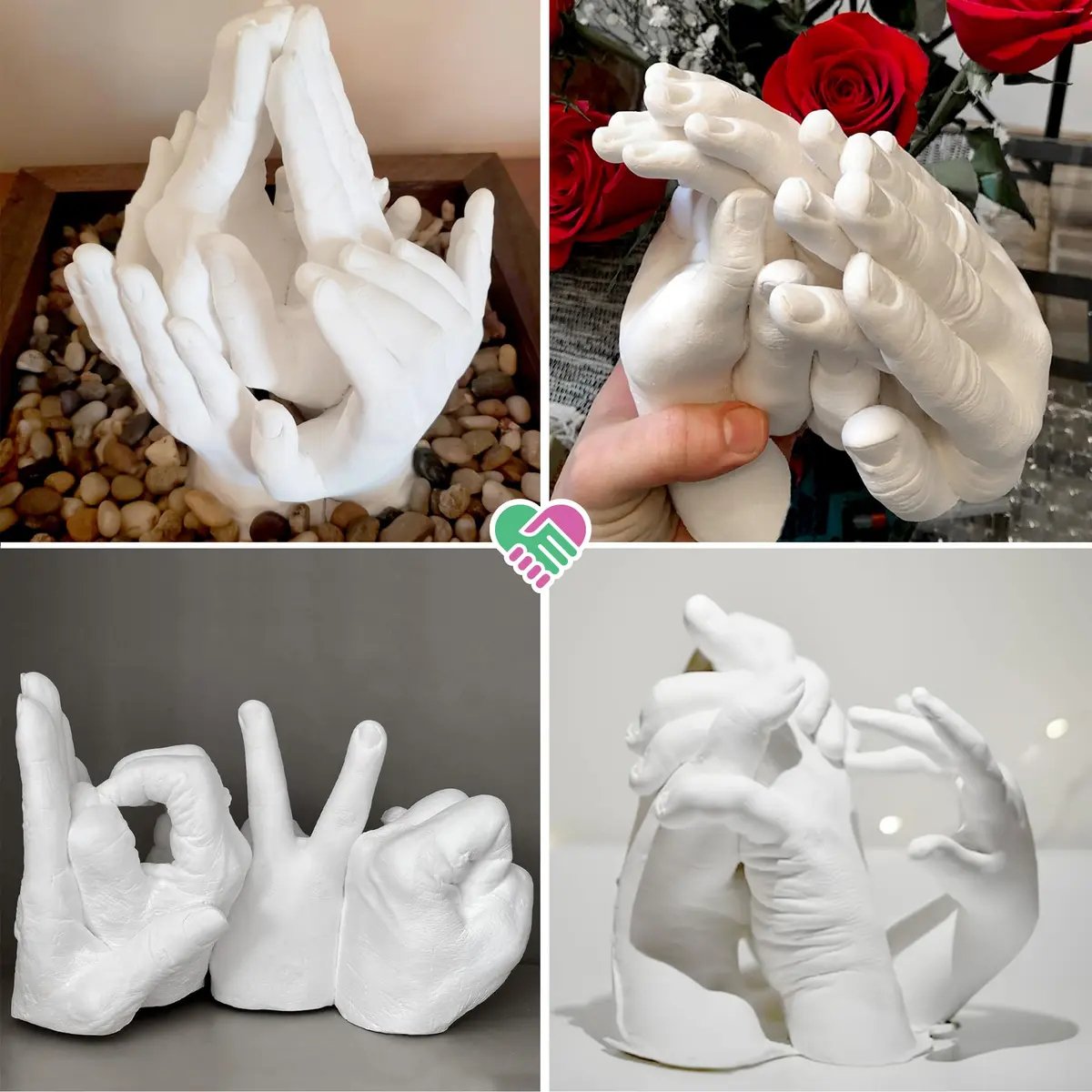 Luna Bean XL Hand Casting Kit for Family - Extra Large Mold, Up to 6 Hands | Family Keepsake - view 4