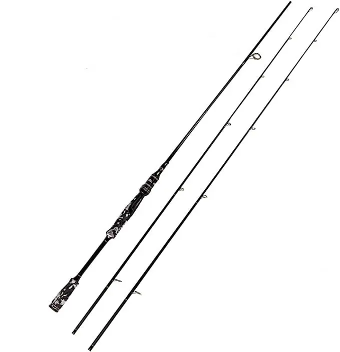 Entsport 7-Feet 2-Piece Spinning Fishing Rod | Medium Heavy, 2 Tips, Carbon Fiber - main product image