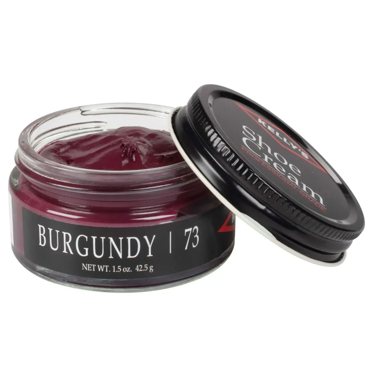 Kelly's Burgundy Shoe Polish Cream 45ml (1.5 oz) | Professional Leather Care - main product image