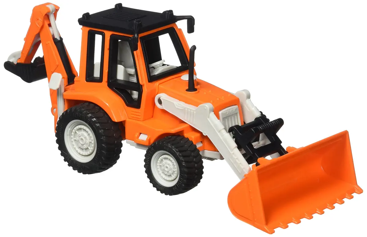 Driven by Battat Backhoe Loader Toy 7-Inch | Realistic Construction Vehicle with Lights & Sounds for Kids 3+ - main product image
