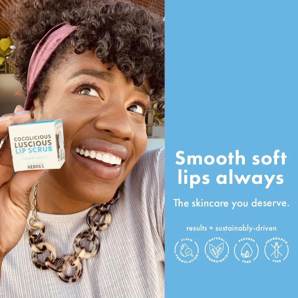 Handmade Heroes 100% Natural Lip Scrub 1oz | Vegan Coconut Lip Exfoliator for Dry & Dark Lips - view 3